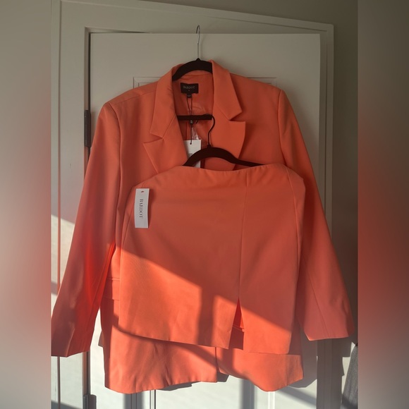 NWT Bardot SET Orange Fizz Oversized Blazer & Athena Mini Skirt Set M & S - Picture 12 of 12